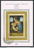 Russia 3809,CTO.Michel 3837 Bl.67. The Litte Madonna By Leonardo Da Vinci,1970. - Oblitérés