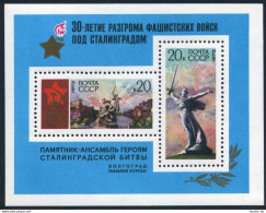 Russia 4055 Ab Sheet, MNH. Michel Bl.83. WW II. Victory At Stalingrad-30, 1973. - Ungebraucht