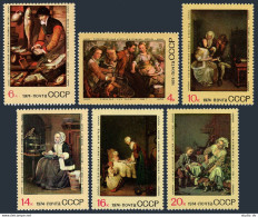 Russia 4262-4267,4268, MNH. Mi 4301-4306,Bl.99. Foreign Paintings, 1974. J.David - Ungebraucht