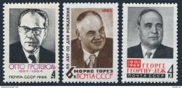 Russia 3051-3052,MNH. Otto Grothewohl,Maurice Thorez,Gheorghe Gheorghiu-Dej,1965 - Ungebraucht