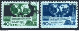 Russia 1447-1448, CTO. Michel 1459-1460. Post, Telegraph, Telephone, Radio.1950. - Gebruikt