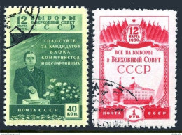 Russia 1443-1444, CTO. Michel 1446-1447. Supreme Soviet Elections, 1950. - Used Stamps