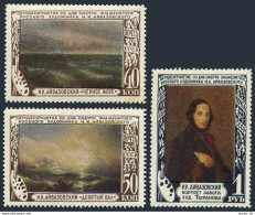 Russia 1529-1531 Reprint, MNH. Mi 1522b-1524b. Ivan Aivazovsky, Painter, 1950. - Nuovi