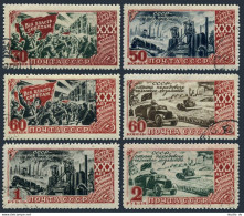 Russia 1183-1188, CTO. Michel 1162A-1187A. October Revolution, 30th Ann. 1947. - Used Stamps