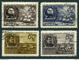 Russia 1094-1097, CTO. Mi 1088-1091. Geographical Society Of USSR, 1947. Litke, - Usados