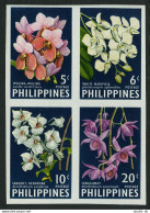Philippines 850-853a Imperf Block, MNH. Michel 692B-695B. Vanda Orchids, 1962. - Philippines
