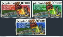 Philippines 1051-1053, MNH. Mi 915-917. Iligan Steel Mills. Pouring Ladle, 1970. - Filipinas