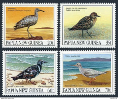 Papua New Guinea 742-745, MNH. Michel 623-626. Birds 1990. Whimbler, Sandpipers, - República De Guinea (1958-...)