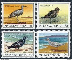 Papua New Guinea 742-745, MNH. Michel 623-626. Birds 1990. Whimbler, Sandpipers, - Guinea (1958-...)