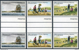 Norfolk 277-279 Gutter.MNH. Migration To Norfolk, 125th Ann.1981. Sailing Ships. - Isla Norfolk