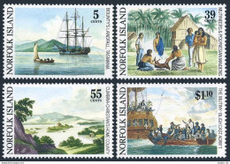 Norfolk 452-456, MNH. Mi 455-458,Bl.12. The Mutiny On The Bounty. Map, Ship.1989 - Norfolkinsel