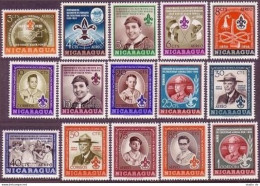 Nicaragua 778-782a,C377-C386a,MNH. Mi 1126-1140,Bl.43-44. Lord Baden-Powell-100. - Nicaragua