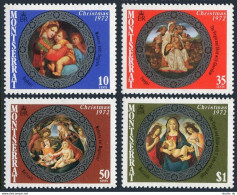 Montserrat 282-285,MNH.Michel 281-284. Christmas 1972.Raphael,Fungai,Botticelli. - Montserrat