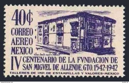 Mexico C130,MNH.Mi 839. Founding Of San Miguel De Allende,1943.Birthplace. - Mexico