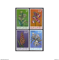 Malawi 255-258,258a Sheet,MNH.Michel 246-249,Bl.40. Orchids 1975.Habenaria. - Malawi (1964-...)