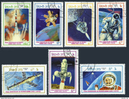 Laos 699-705,CTO.Michel 904-910. First Man In Space,25th Ann.1986. - Laos