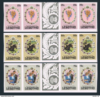 Lesotho 335-337 Imperf/2,MNH.Mi 344-346. Royal Wedding,1981.Diana,Prince Charles - Lesotho (1966-...)