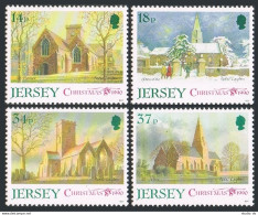 Jersey 549-552, MNH. Michel 529-532. Christmas 1990. Parish Churches. - Jersey