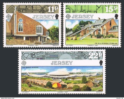 Jersey 423-425, MNH. Michel 405-407. EUROPE CEPT-1987. Modern Architecture. - Jersey