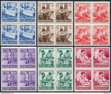 Indonesia B98-B103 Blocks/4,MNH.Michel 190-195. Rehabilitation Of Invalids,1957. - Indonésie