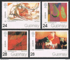 Guernsey 511-514, MNH. Michel 608-611. EUROPE CEPT-1993. Contemporary Art. - Guernesey