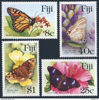 Fiji 523-526, MNH. Mi 517-520. Butterflies 1995. Monarch, Common Egg-fly, Meadow - Fiji (1970-...)