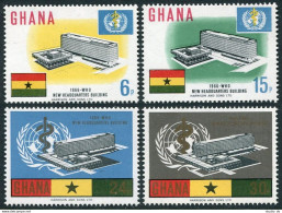 Ghana 247-250,250a Sheet, MNH. Michel 257-260, Bl.20. New WHO Headquarters, 1966 - VorausGebrauchte