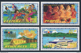 Fiji 657-60, MNH. Mi 652-655. EXPO-1992. Traditional Dance,costumes, Cruise Ship - Fidji (1970-...)