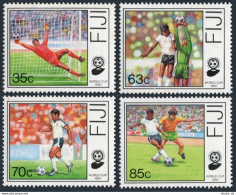 Fiji 611-614, MNH. Michel 606-609. 1989. World Soccer Cup Italy-1992. - Fiji (1970-...)