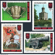 Russia 4709-4712,MNH.Michel 4792-4795. Old Russian Art,1978. Silver Cup, Church, - Ungebraucht