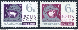 Russia 3043-3044, MNH. Michel 3070-3071. Voskhod 2 Flight,1965. Belyayev, Leonov - Ungebraucht