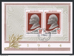 Russia 2582a Sheet,CTO.Michel 2591C Bl.36. Vladimir Lenin,94th Birth Ann.1964. - Gebraucht