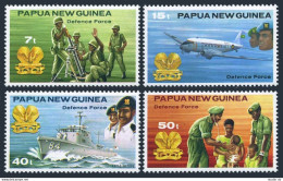 Papua New Guinea 536-539, MNH. Mi 409-412. Defense Force 1981. Soldiers, Plane, - Guinea (1958-...)