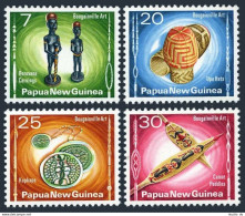 Papua New Guinea 429-432, MNH. Mi 302-305. Bougainvillea Art, 1976. Carving,Hats - Papouasie-Nouvelle-Guinée