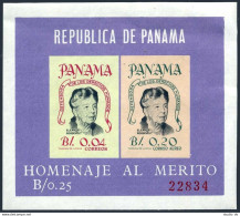 Panama C330a Sheet, MNH. Michel Bl.25. Eleanor Roosevelt, 1964. - Panama