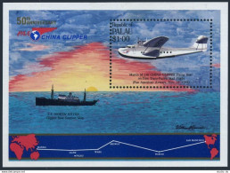 Palau 94, C10-C13, MNH. Trans-Pacific Mail Flight-50, 1985. Planes - Palau