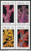Palau 227-230a Block, MNH. Michel 343-346. Soft Coral, 1990. - Palau