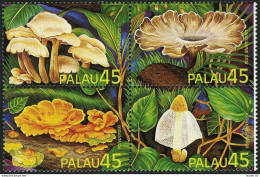 Palau 208-211a Block, MNH. Michel 269-272. Mushrooms 1989. - Palau