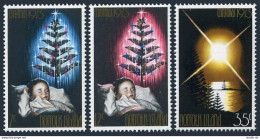 Norfolk 153-155, MNH. Mi 133-135. Christmas 1973. Sleeping Child, Tree, Lagoon. - Isola Norfolk