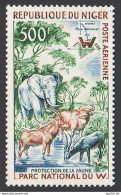 Niger C14, MNH. Mi 13. Wild Animals, 1960. W National Park. Elephant, Gazelles. - Níger (1960-...)