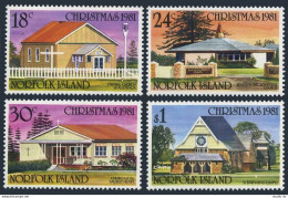 Norfolk 283-286, MNH. Michel 267-270. Christmas 1981. Churches. - Norfolkinsel