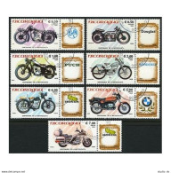 Nicaragua 1419-1425 Label,CTO.Michel 2568-2574. Motorcycle-100,1985. - Nicaragua