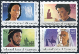 Micronesia 58,C31-C33, MNH. Michel 73-76. Christmas 1987. Sheep, Camel. - Micronésie
