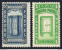 Mexico G5-G6,MNH.Michel PZ 5-6. Insured Letter Stamps,1944.Registered Mailbag. - Mexico