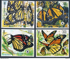 Mexico 1559-1562,MNH.Michel 2095-2098. WWF 1988.Butterflies. - Mexiko