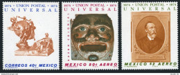 Mexico 1070,C437-C438 Blocks/4,MNH.Mi 1434-36. UPU-100.Monument,Mask.von Stephan - México