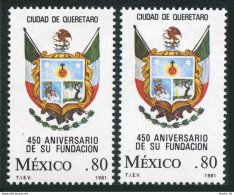 Mexico 1240-1240a,MNH.Mi 1753X-1753Y. Queretaro City,450th Ann.1981.Coat Of Arms - México