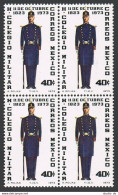 Mexico 1051 Block/4,MNH.Michel 1399. Military College,150th Ann.1973.Cadet. - Mexico