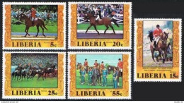 Liberia 784-C217,MNH.Michel 1032-1036,Bl,86. Olympic Montreal-1976.Equestrian. - Liberia