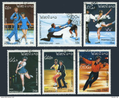 Laos 915-920,CTO.Michel 1148-1153. Olympics Albertville-1992.Figure Skaters. - Laos